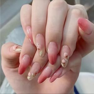 Peaches + Cream - Nail Junkie - full artificial nail setup